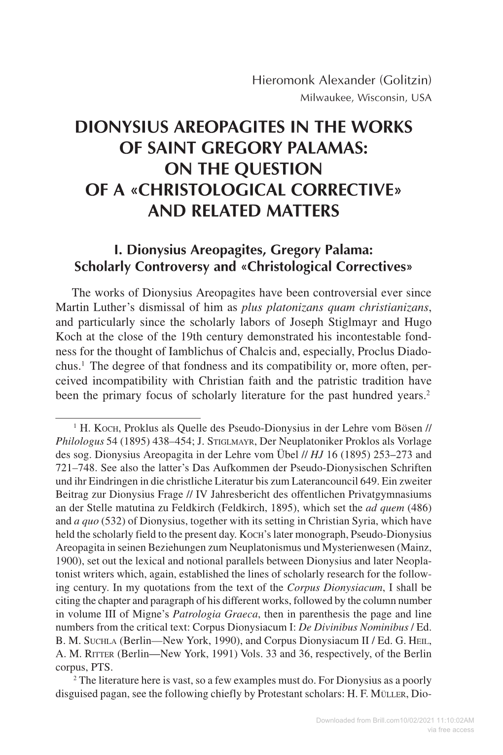 Downloaded from Brill.Com10/02/2021 11:10:02AM Via Free Access 84 Scrinium III (2007)