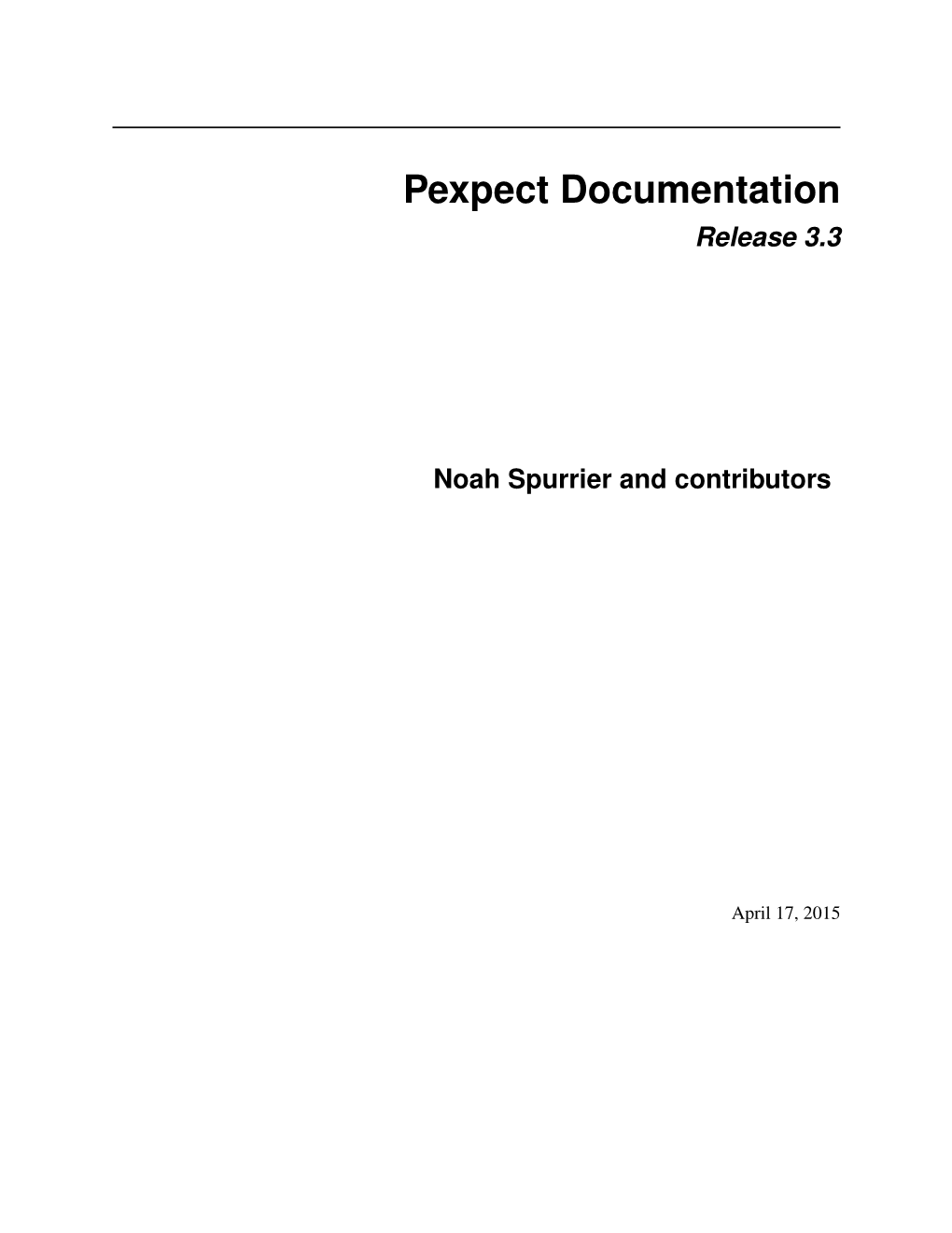 Pexpect Documentation Release 3.3