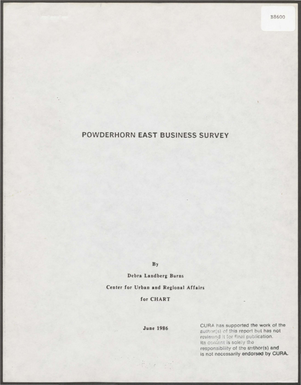 Powderhorn East Business Survey