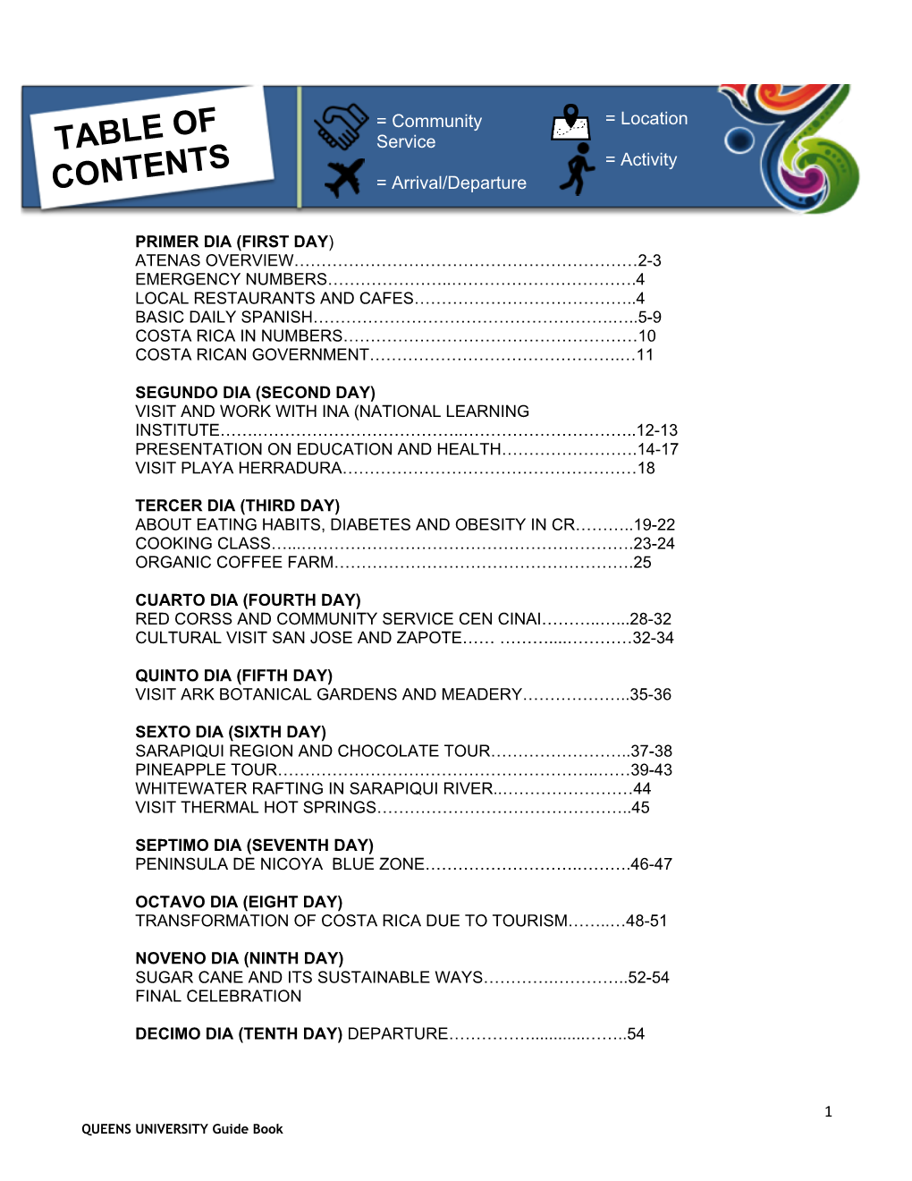 Table of Contents