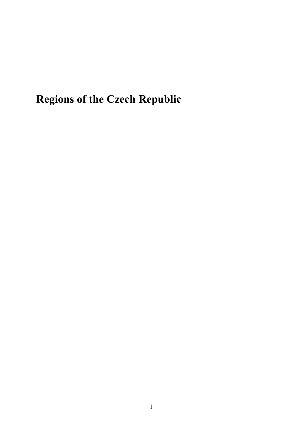 Regions of the Czech Republic