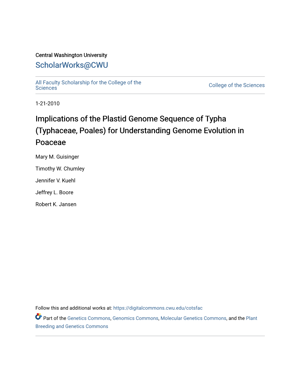 For Understanding Genome Evolution in Poaceae