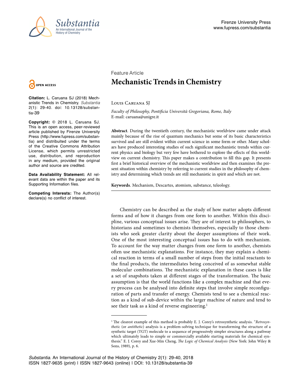 Mechanistic Trends in Chemistry