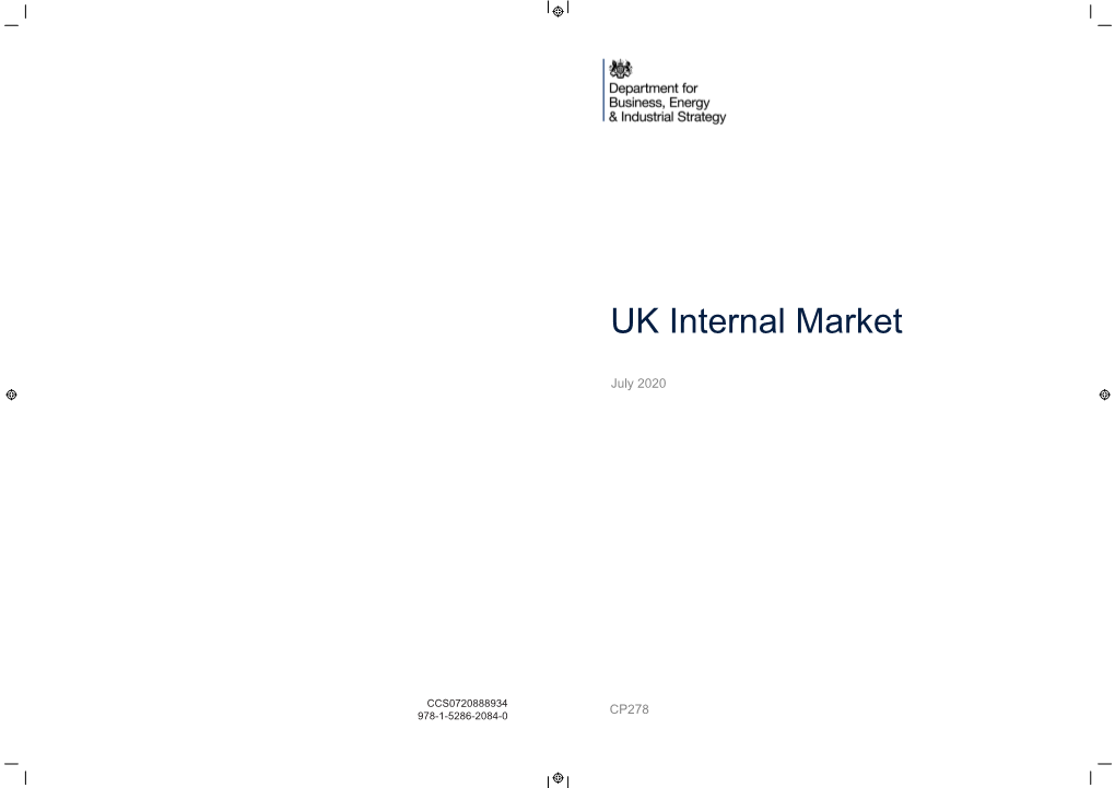 UK Internal Market White Paper