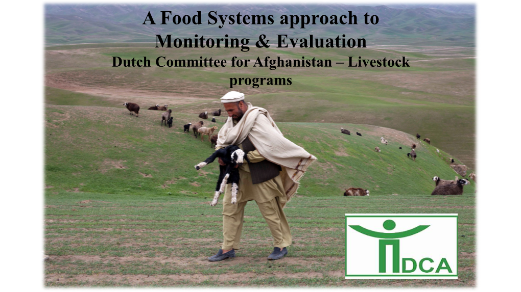 A Food Systems Approach to Monitoring & Evaluation