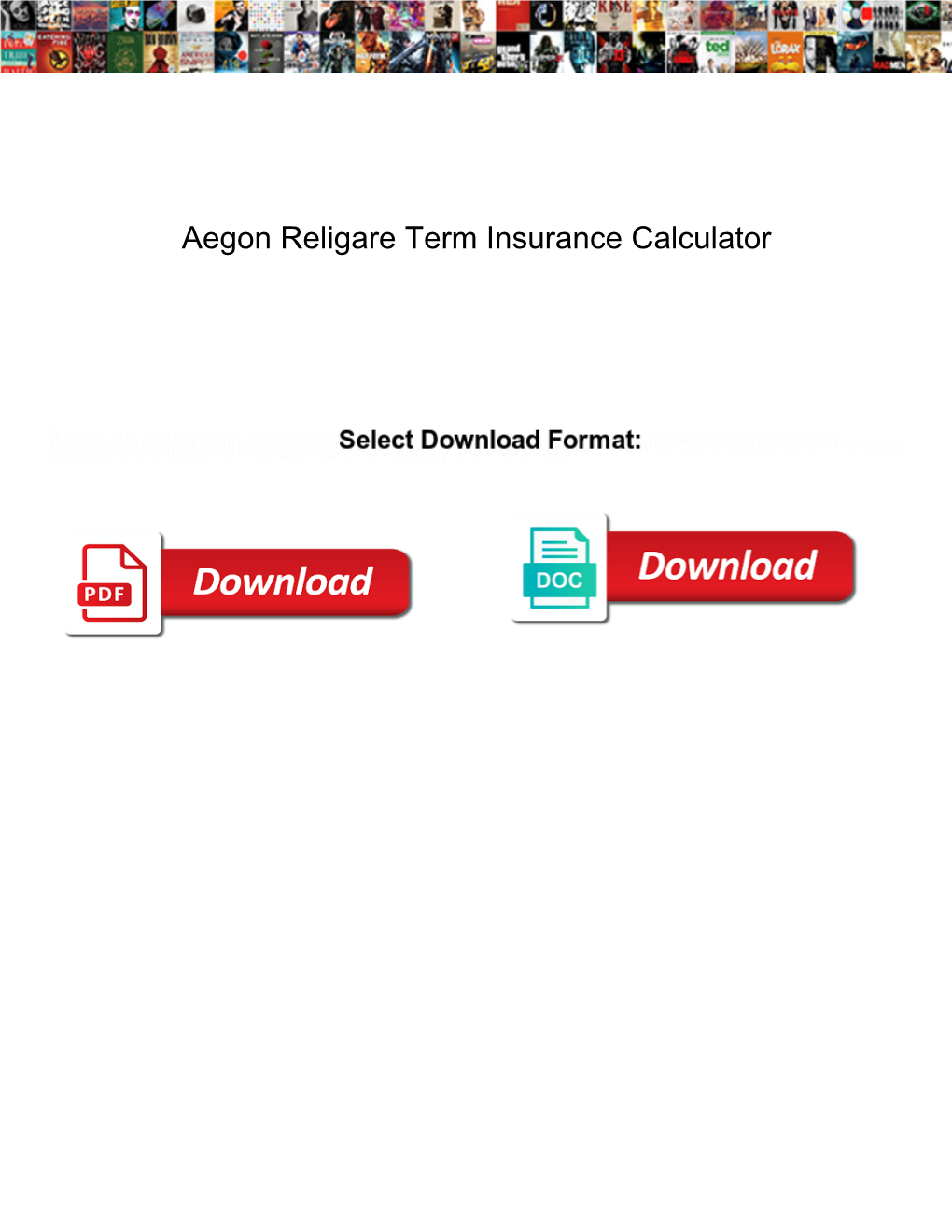 Aegon Religare Term Insurance Calculator