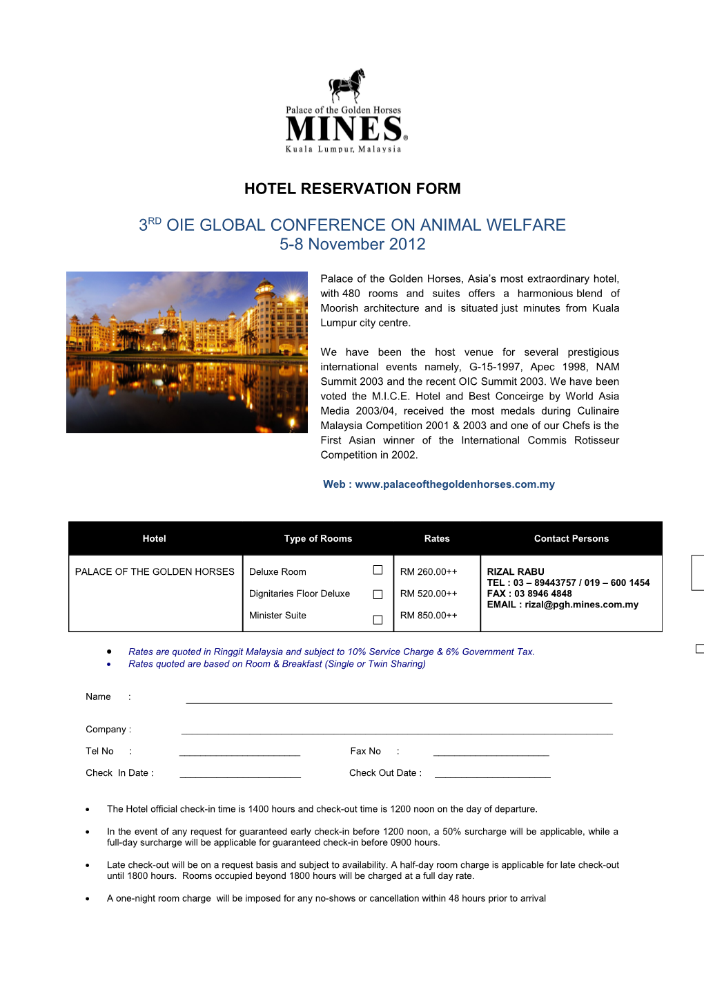 Hotel Reservation Form s7