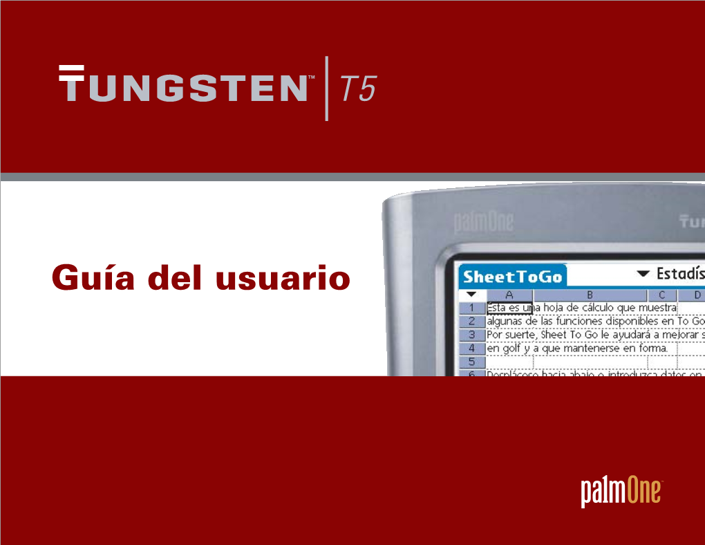 Tungsten T5 User Guide (Espanol): Guía Del Usuario