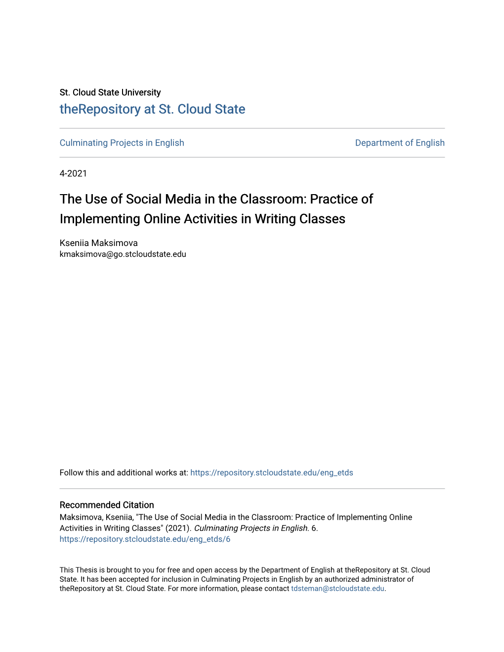 Practice of Implementing Online Activities in Writing Classes