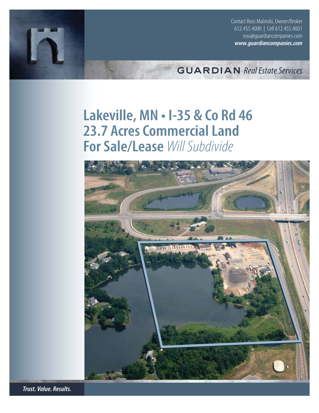 Lakeville, MN • I-35 & Co Rd 46 23.7 Acres Commercial Land for Sale