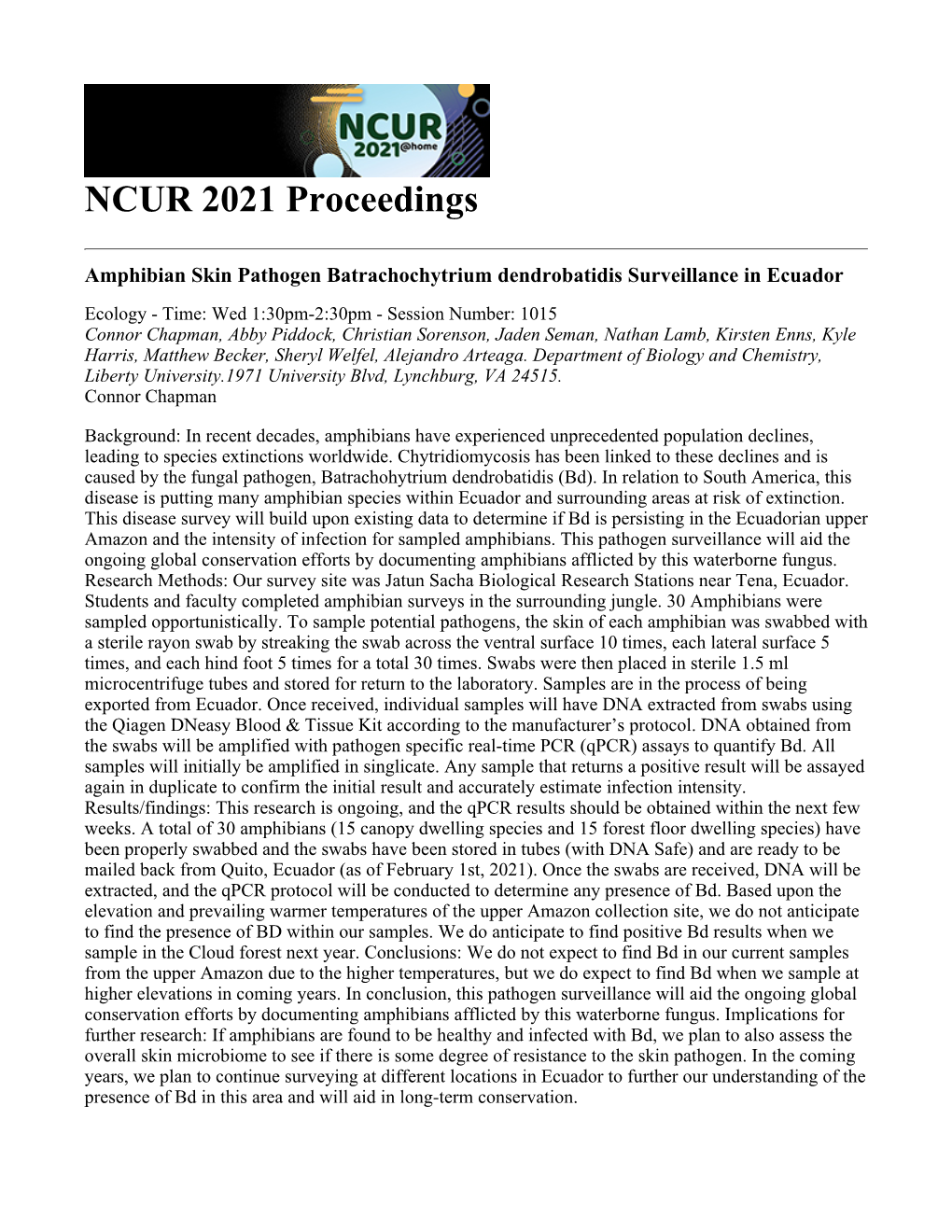 NCUR Proceedings