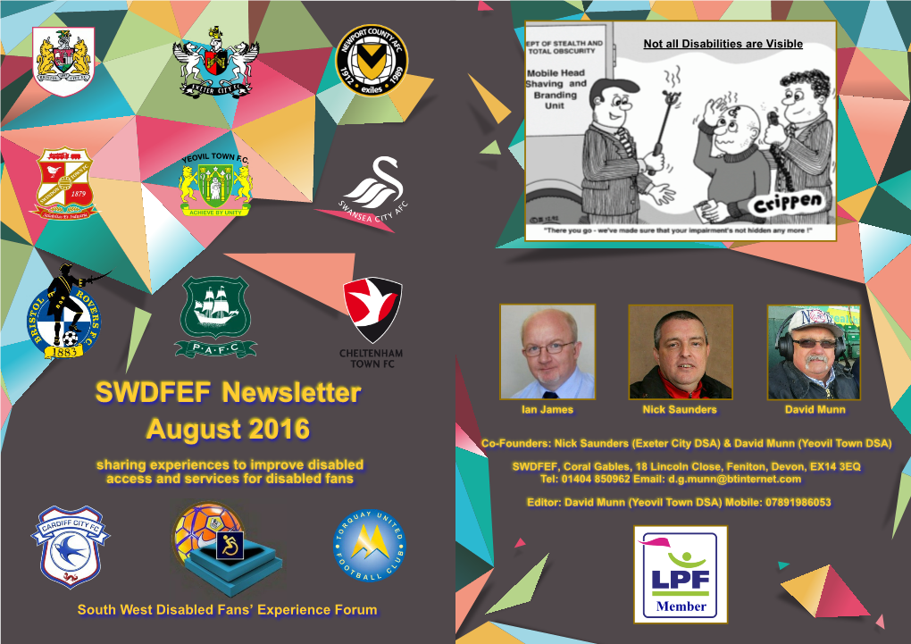 SWDFEF August 2016 Newsletter