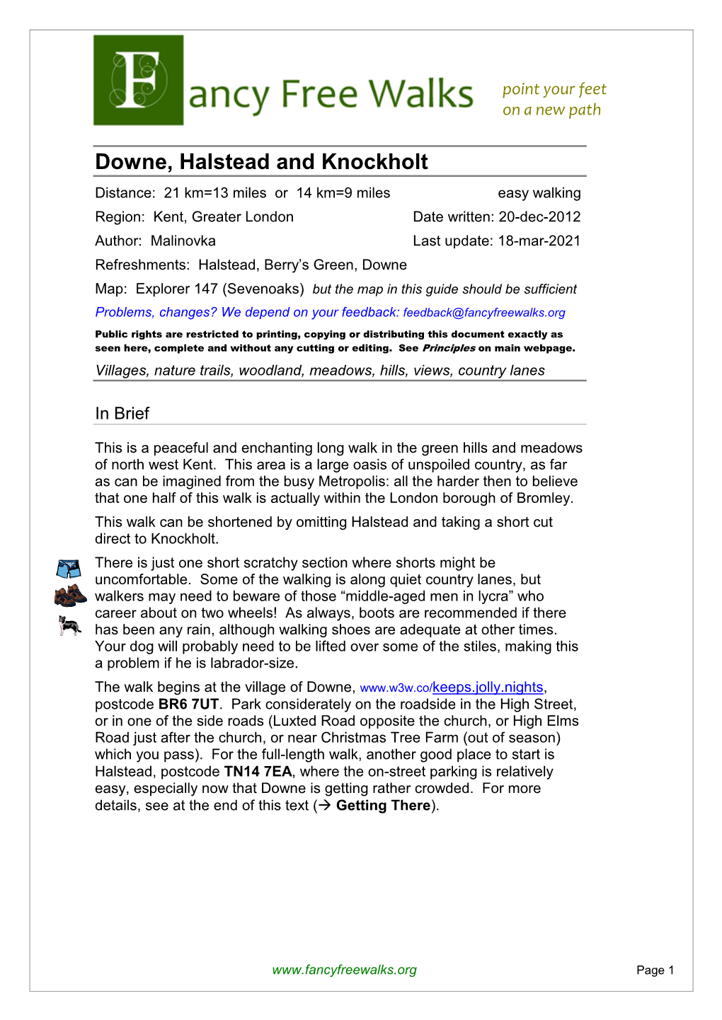 Downe, Halstead and Knockholt