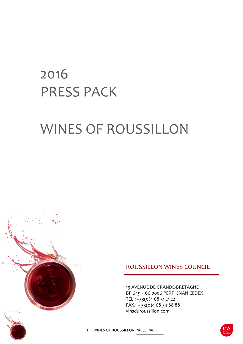 2016 Press Pack Wines of Roussillon