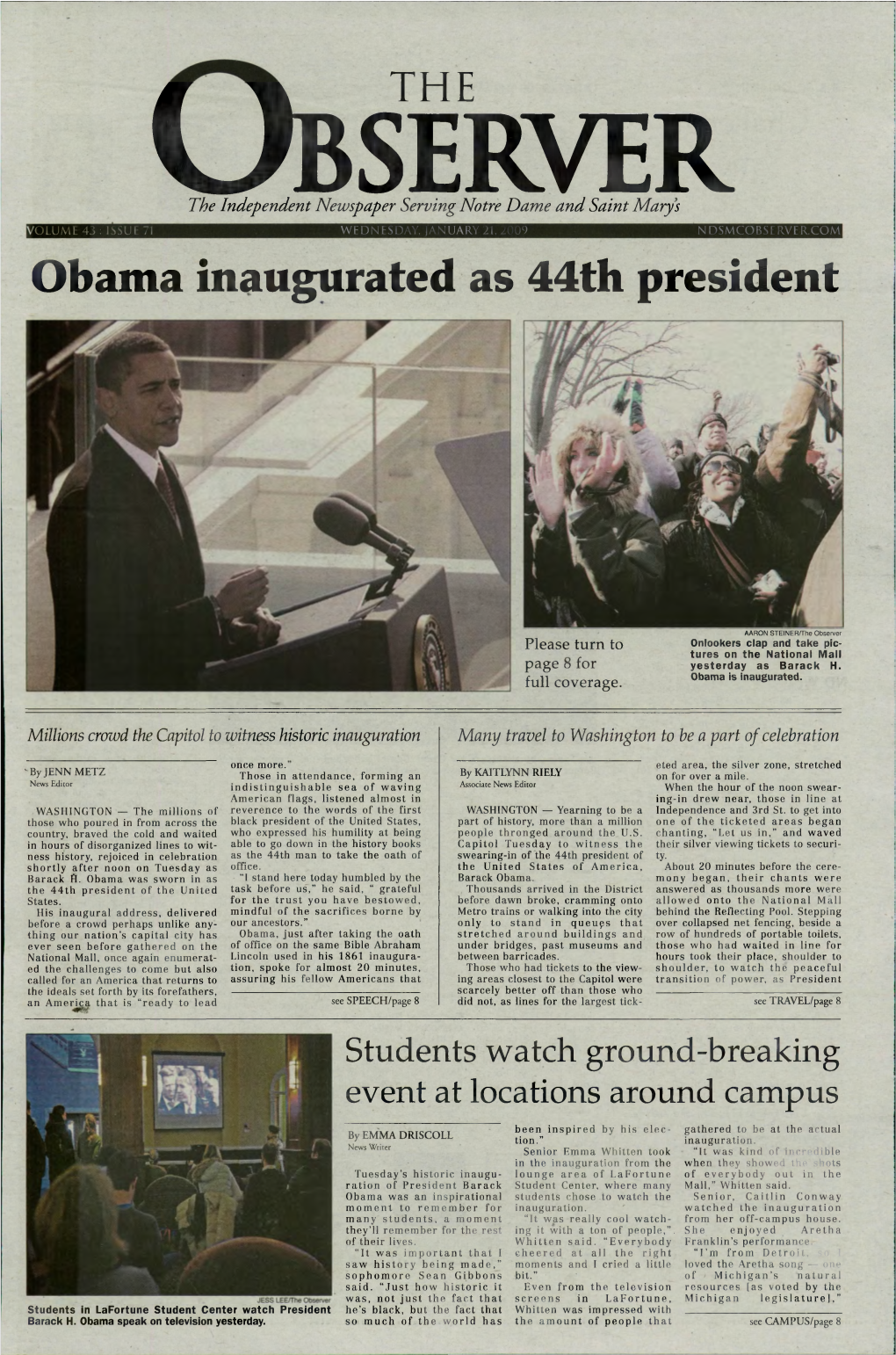 Obama Inaugurated As 44Th President