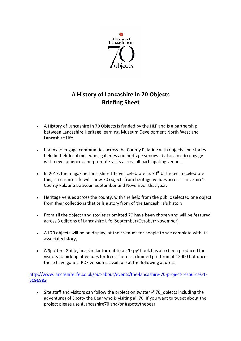 A History of Lancashire in 70 Objects