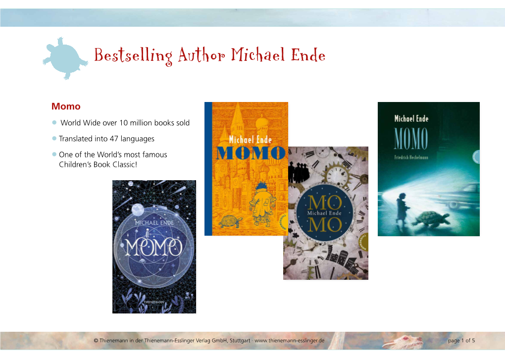 Bestselling Author Michael Ende