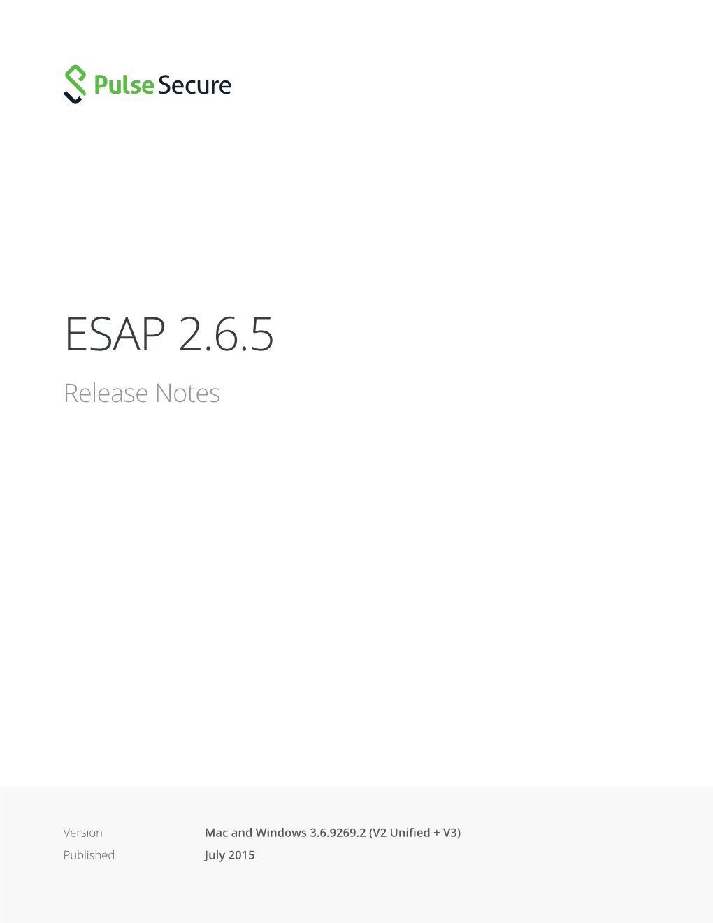 ESAP 2.6.5 Release Notes