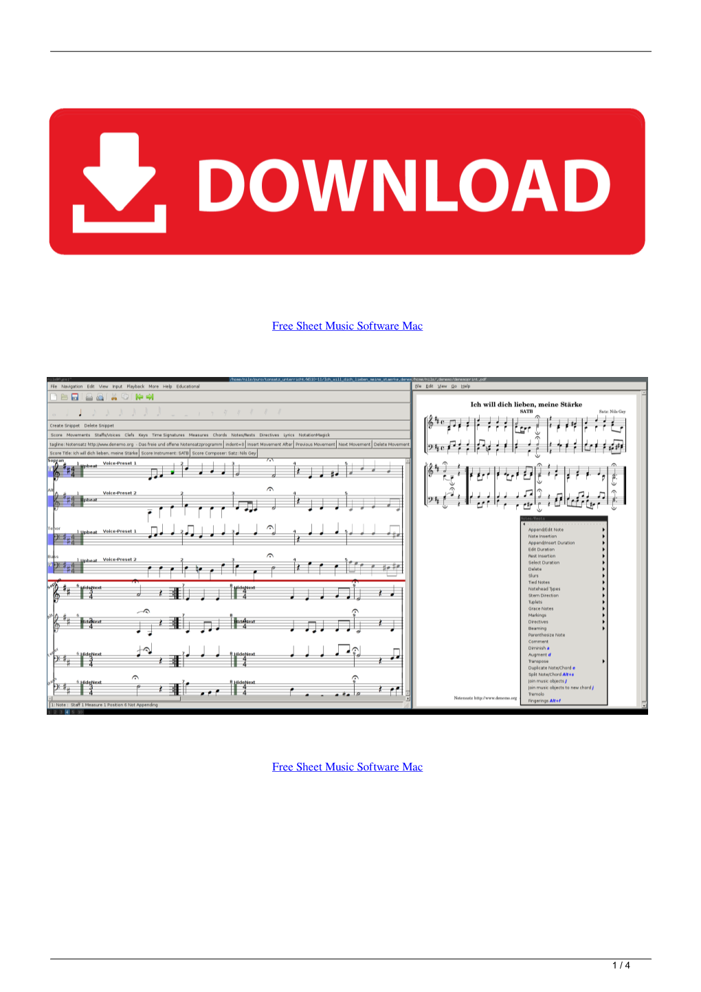 Free Sheet Music Software Mac