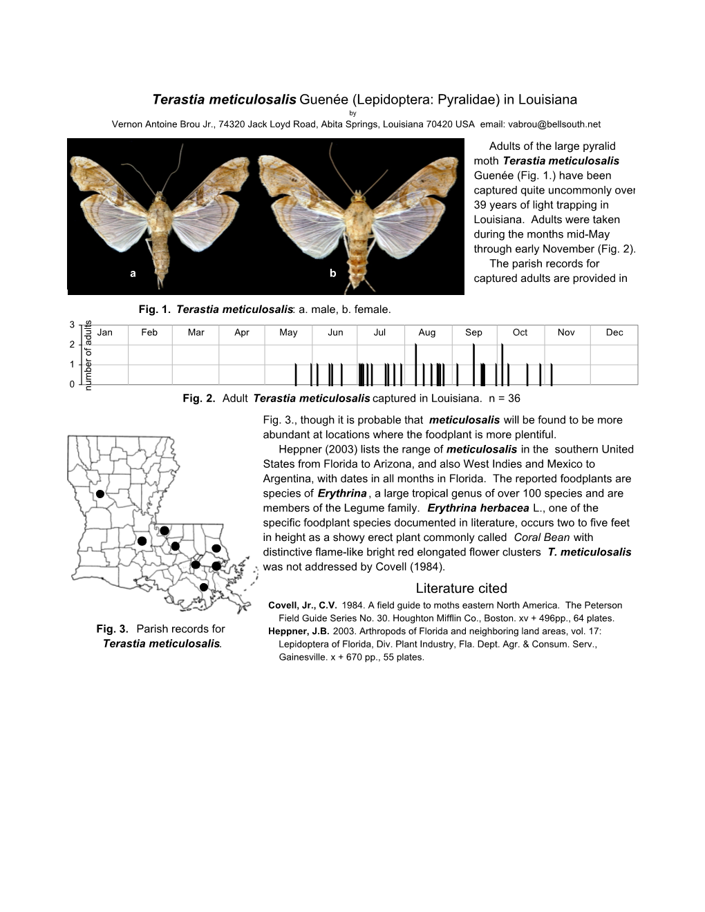 Terastia Meticulosalis Guenée (Lepidoptera: Pyralidae) In
