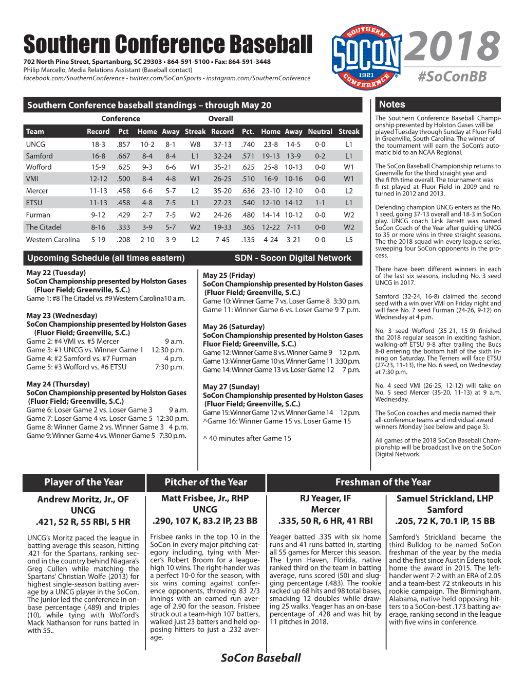 Southern Conference Baseball