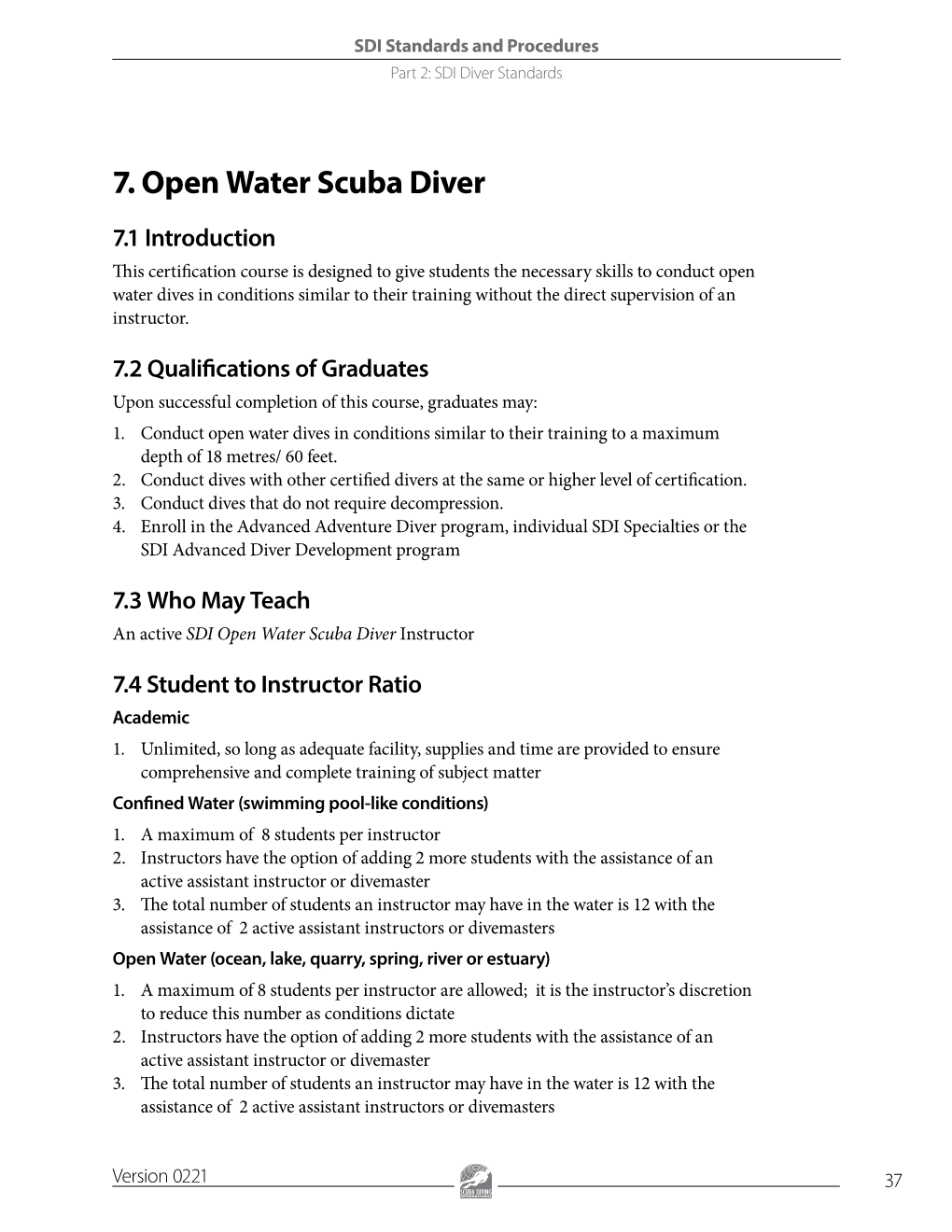 7. Open Water Scuba Diver