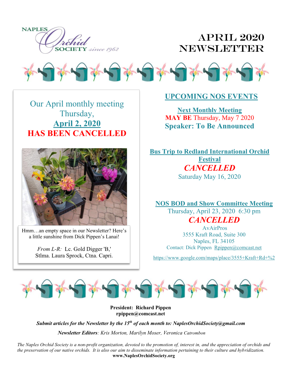 April 2020 Newsletter