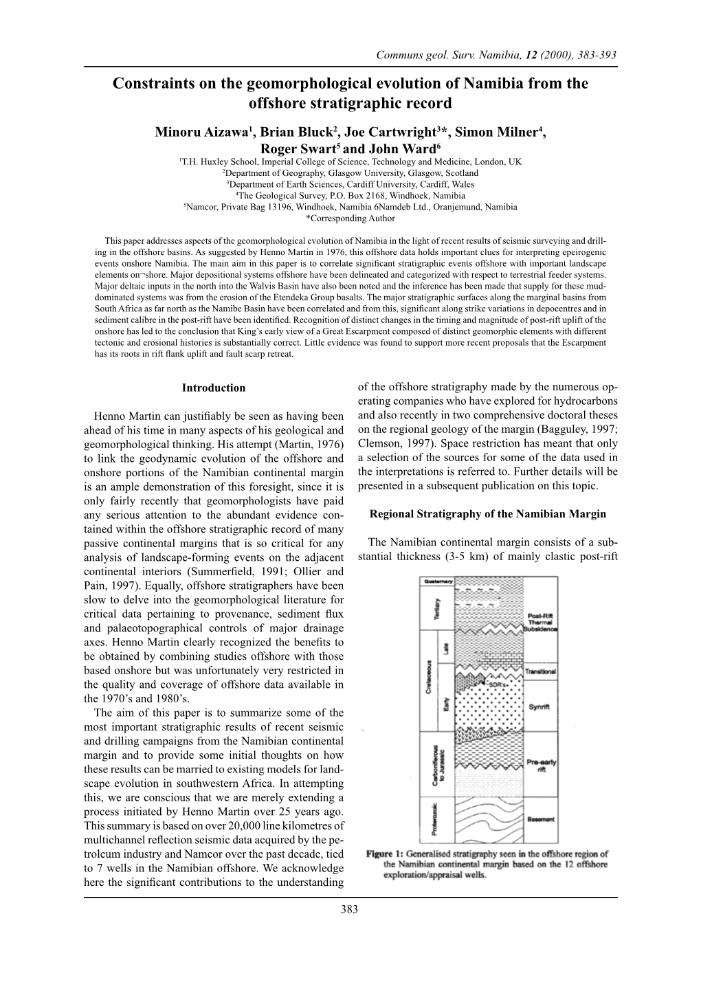 Aizawa Et Al Offshore Stratigraphy