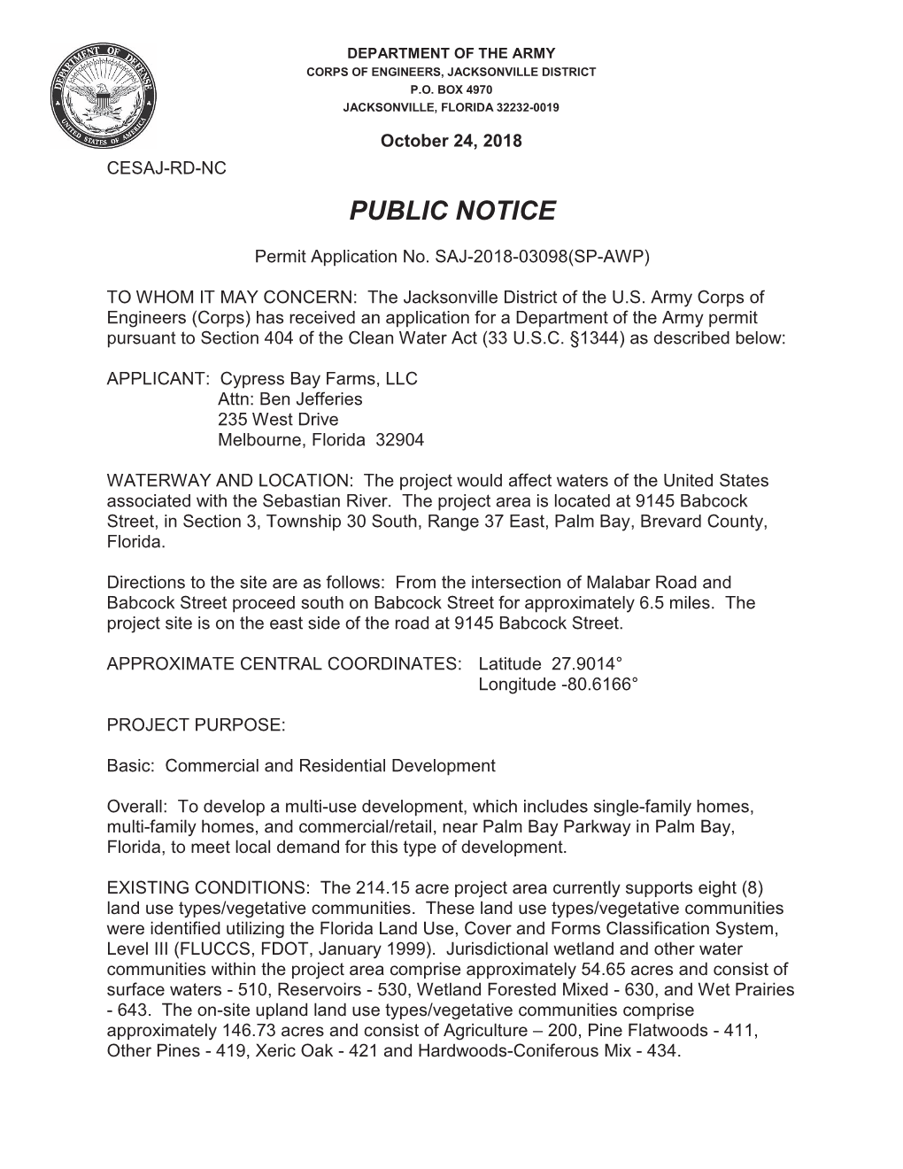 Public Notice with Attachments