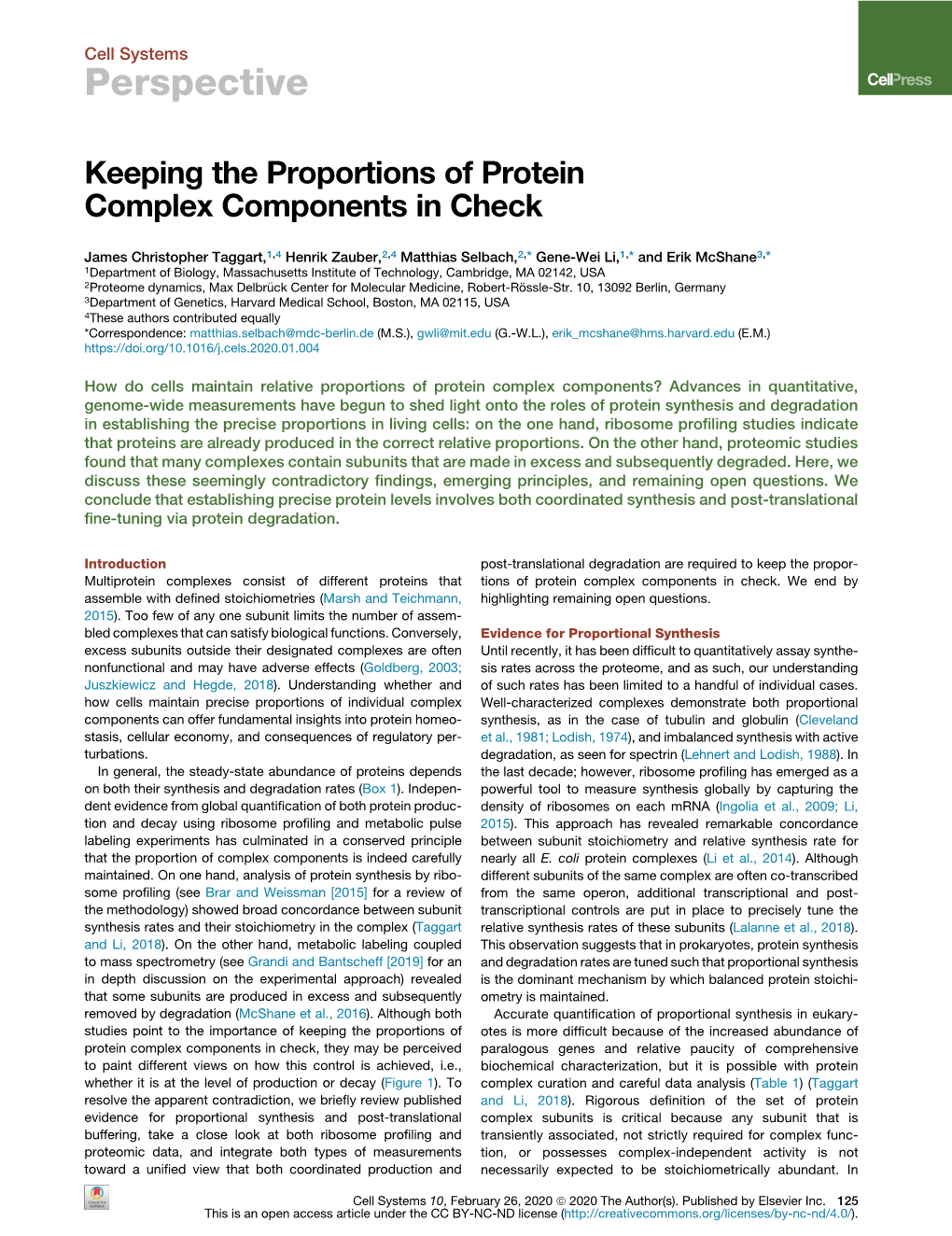 Keeping the Proportions of Protein Complex Components in Check