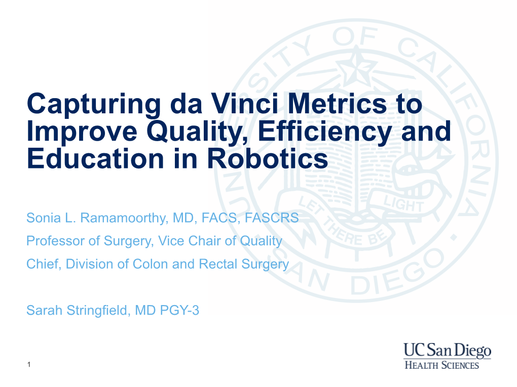 Ramamoorthy Robotic Surgery