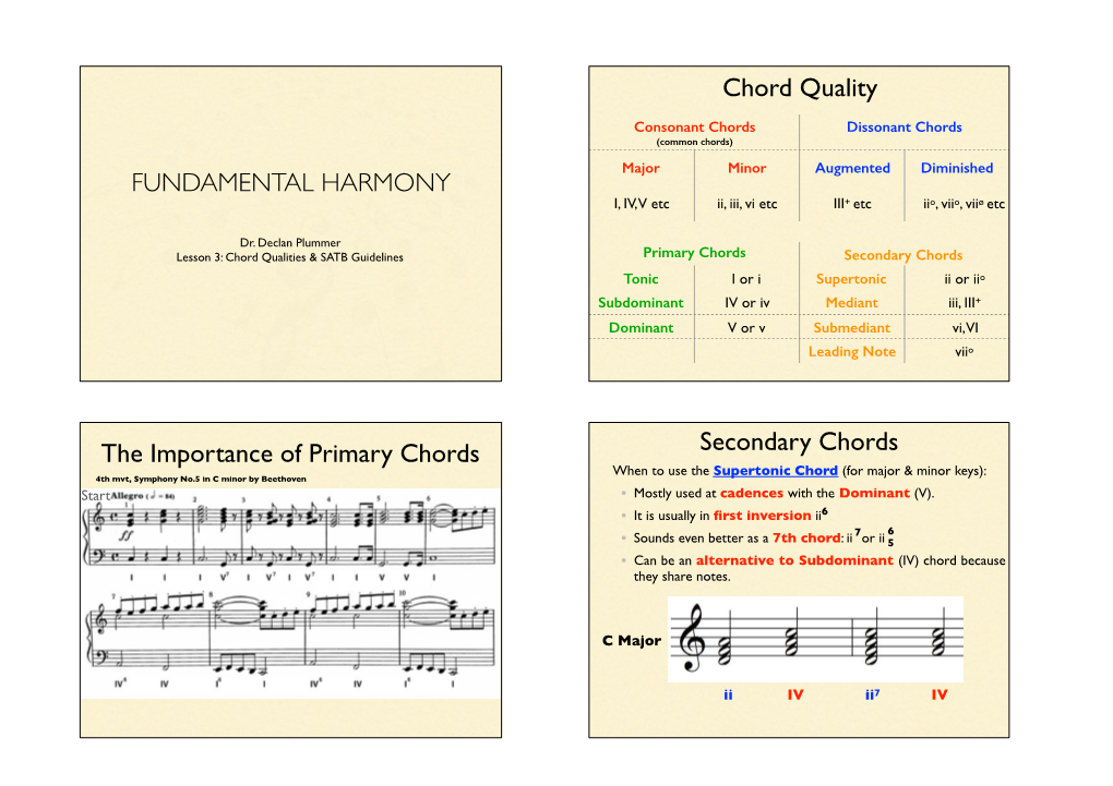 Lesson 3 SATB Guidelines & Chord Quality.Key