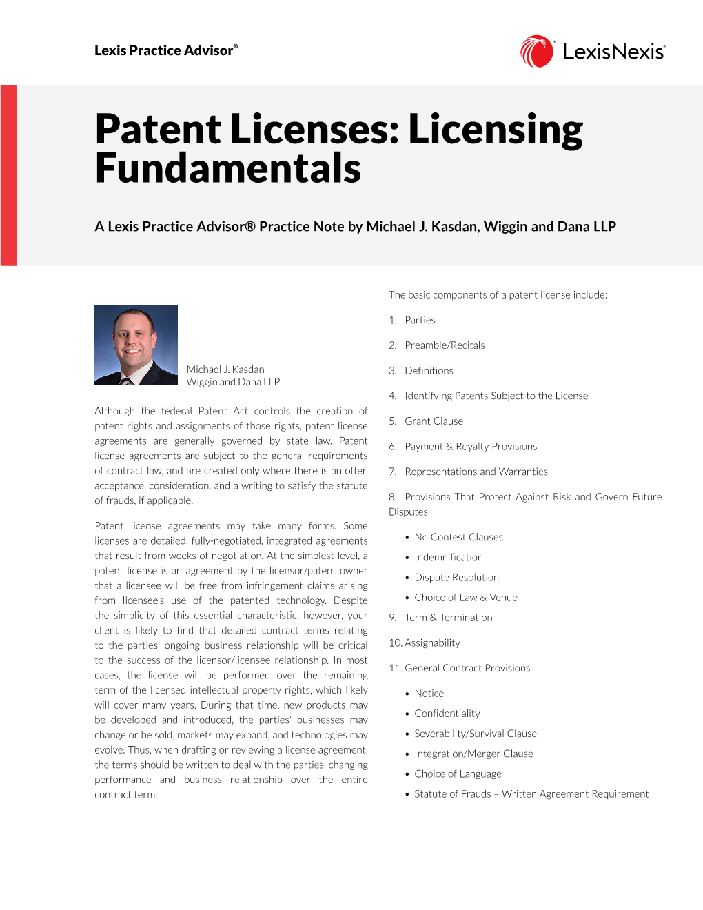 Patent Licenses: Licensing Fundamentals