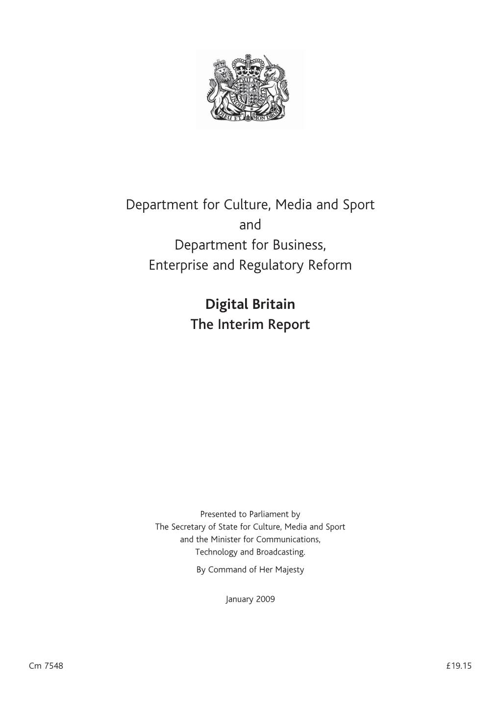 Digital Britain Interim Report