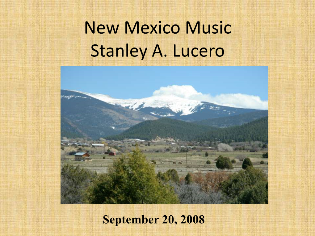 New Mexico Music Stanley A