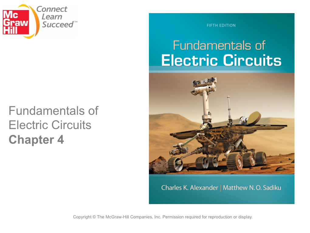 Fundamentals of Electric Circuits Chapter 4