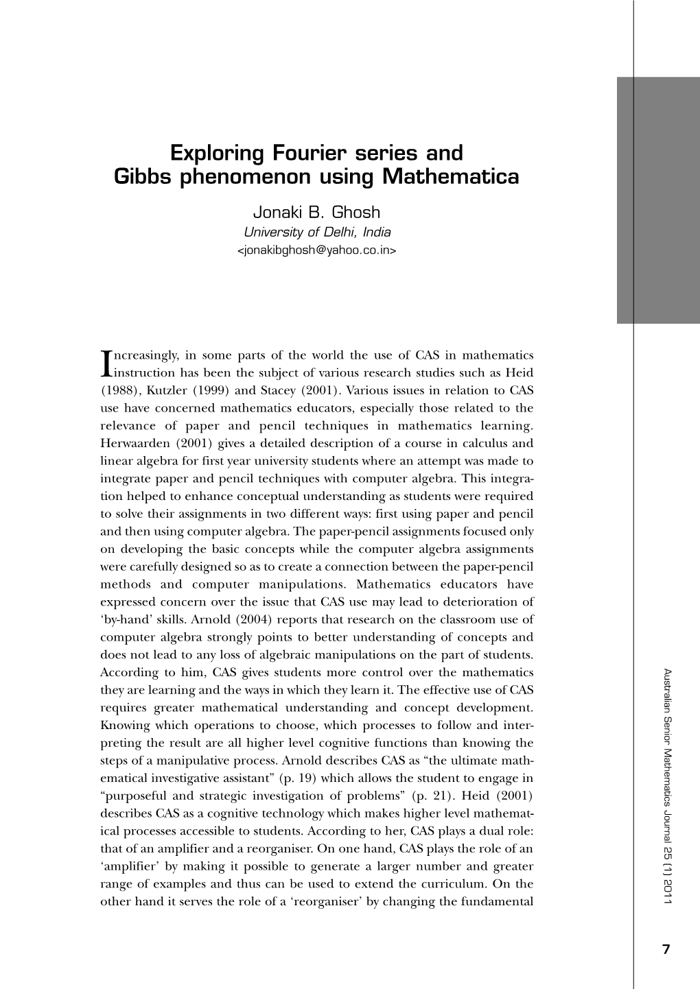 Exploring Fourier Series and Gibbs Phenomenon Using Mathematica