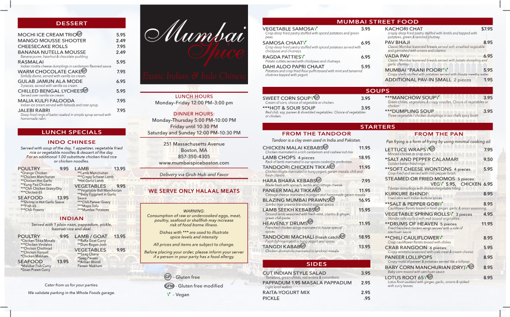 Mumbai Spice Take out Menu.Indd