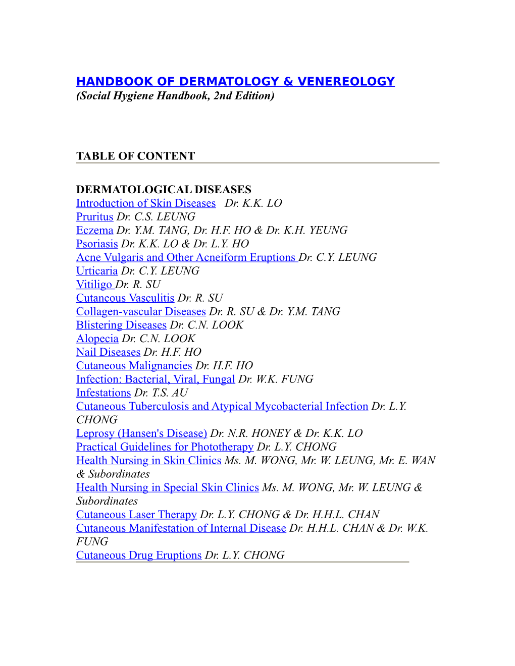 Handbook of Dermatology & Venereology