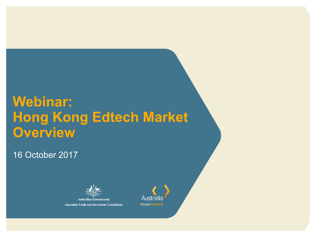 Webinar: Hong Kong Edtech Market Overview