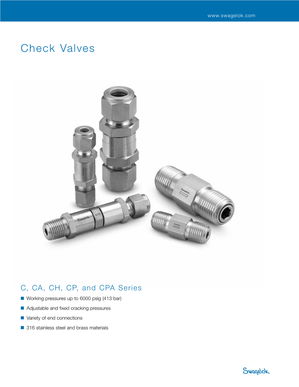 Check Valves, C, CA, CH, CP, and CPA Series