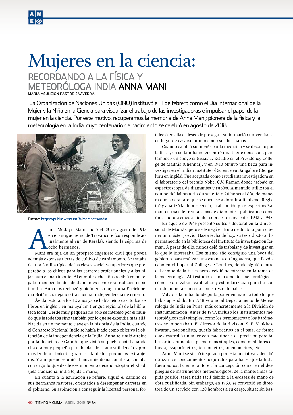 Mujeres En La Ciencia