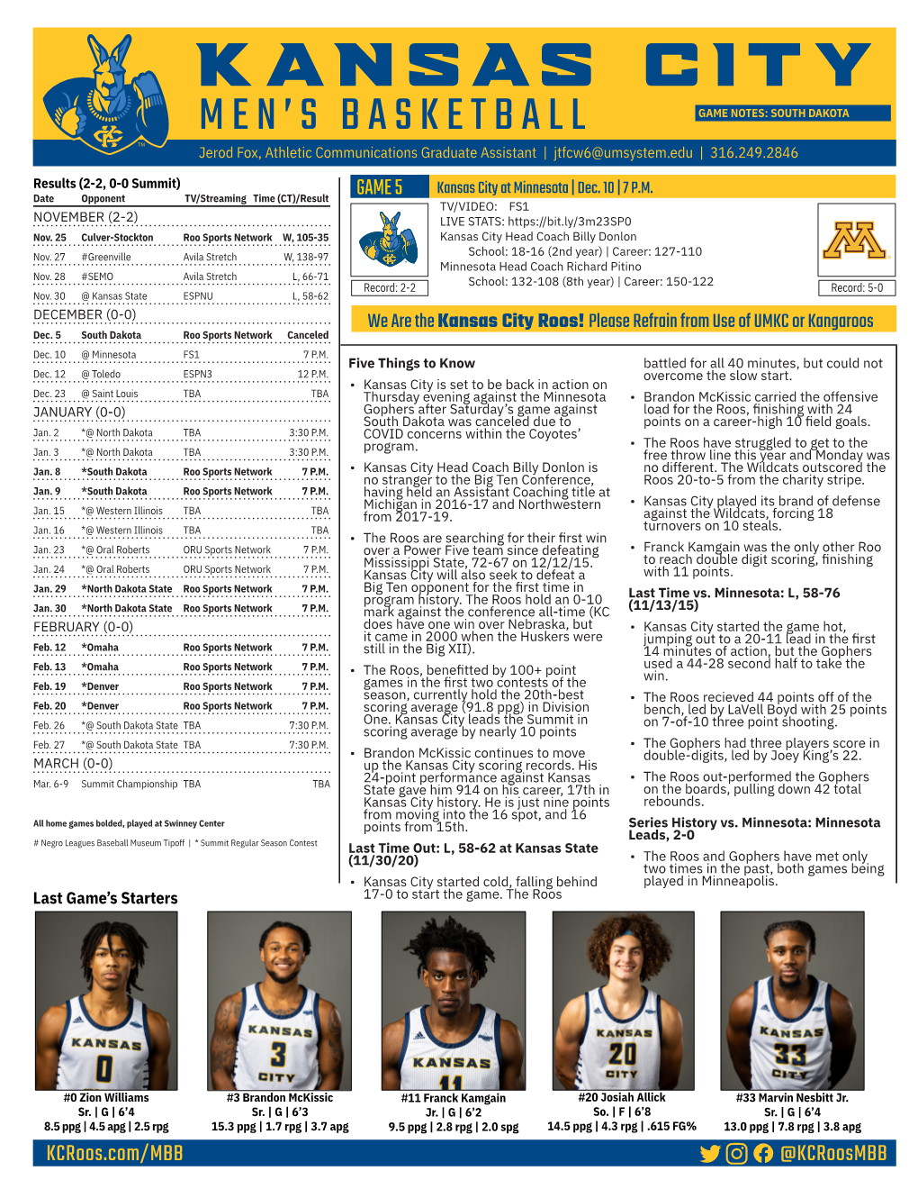 Men's Basketball at Toledo (12/12)