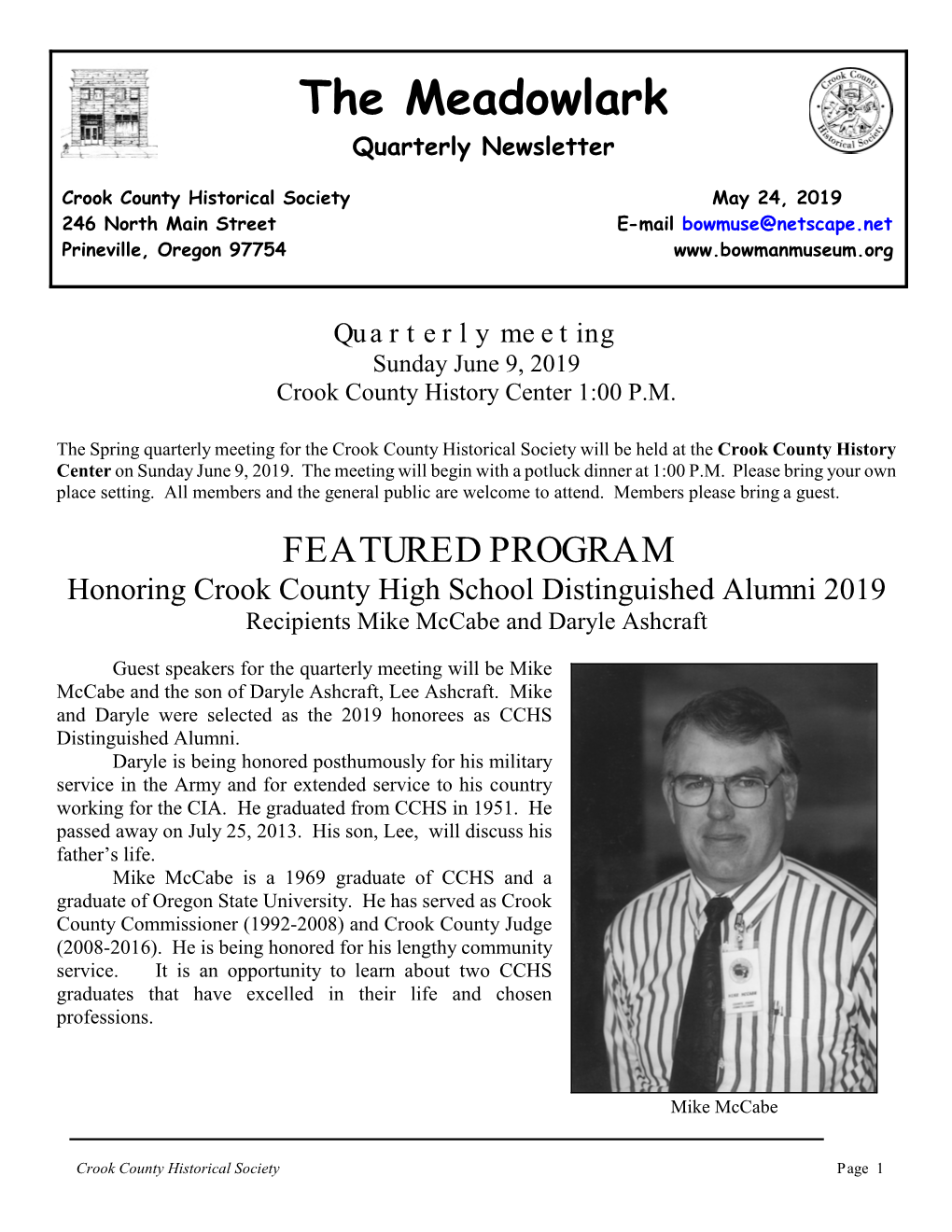 The Meadowlark Quarterly Newsletter