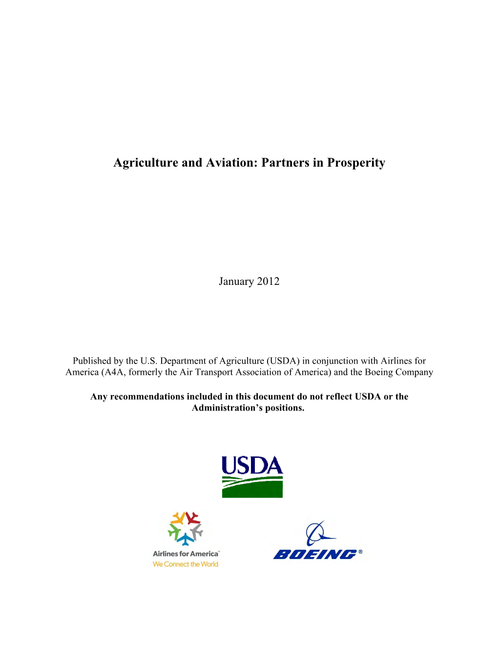Agriculture and Aviation: Partners in Prosperity