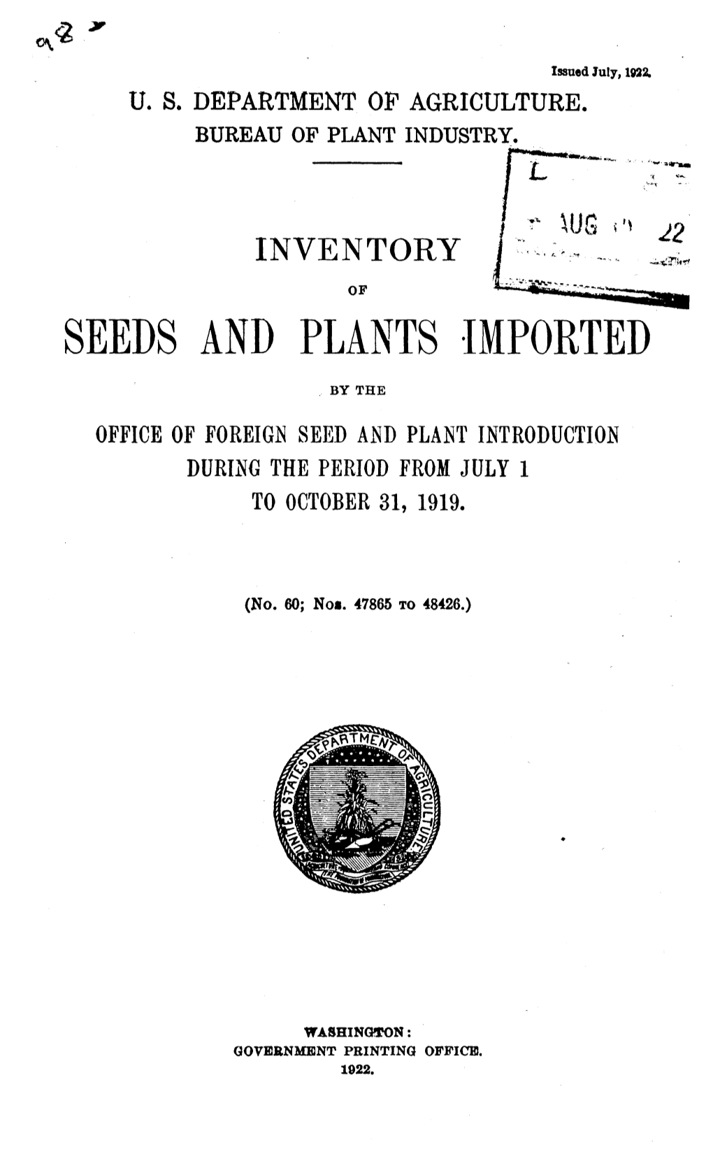 Seeds and Plants Imported