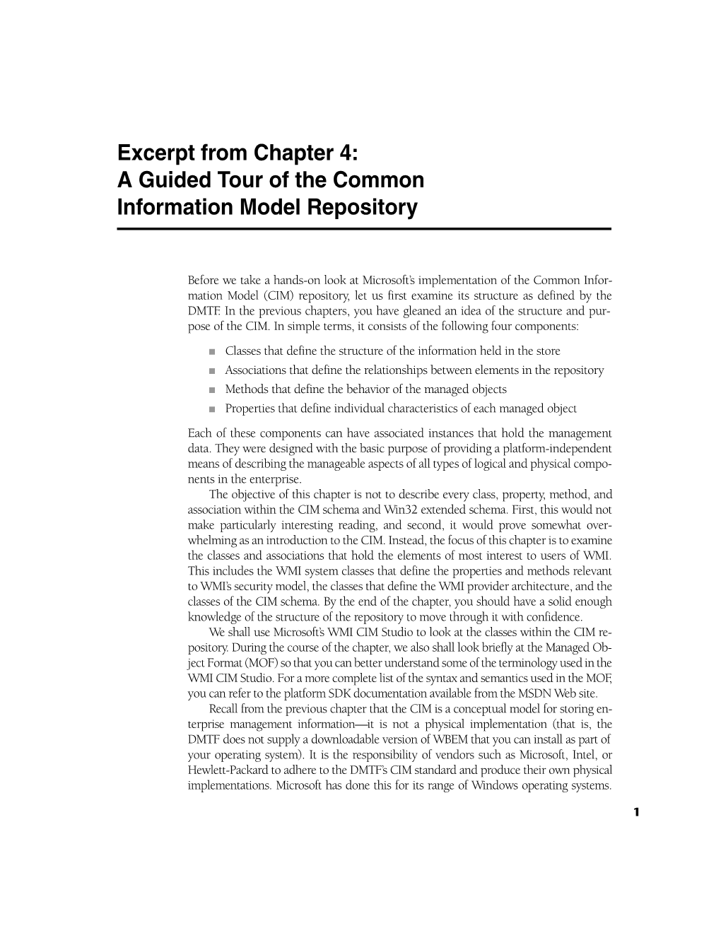 Excerpt from Chapter 4: a Guided Tour of the Common Information Model Repository