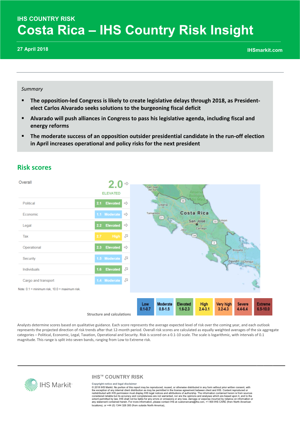 Costa Rica – IHS Country Risk Insight