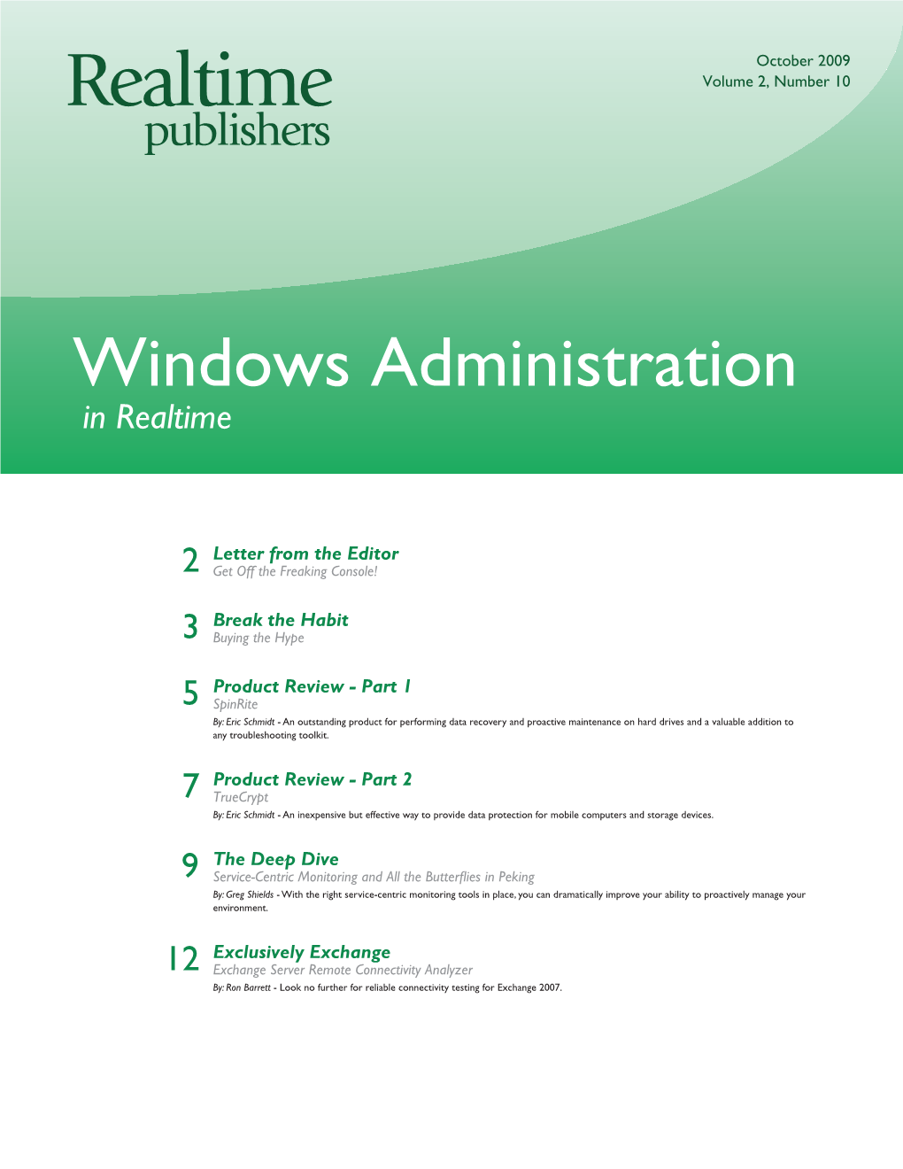 Windows Administration in Realtime