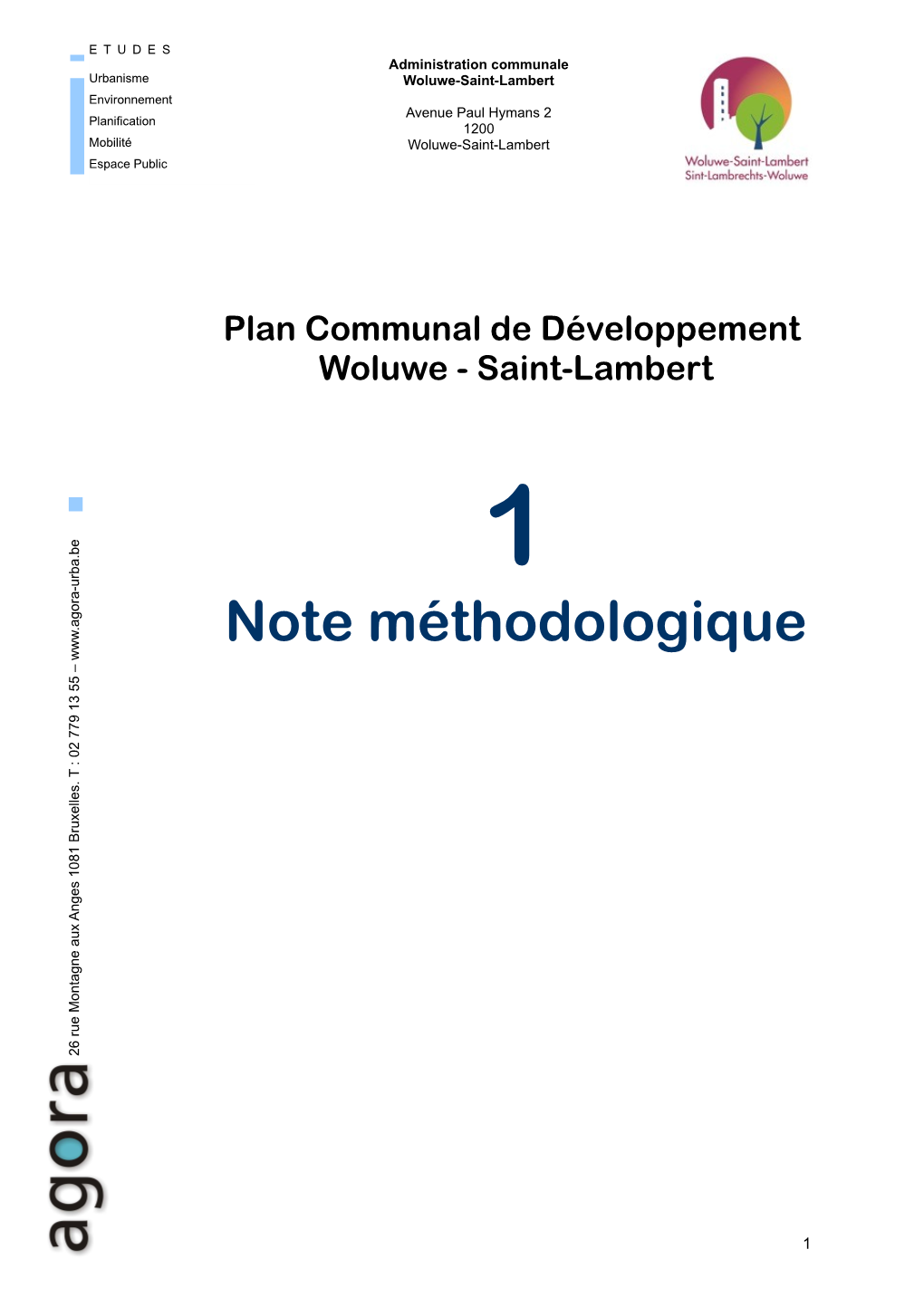 Plan Communal De Développement Woluwe - Saint-Lambert E B